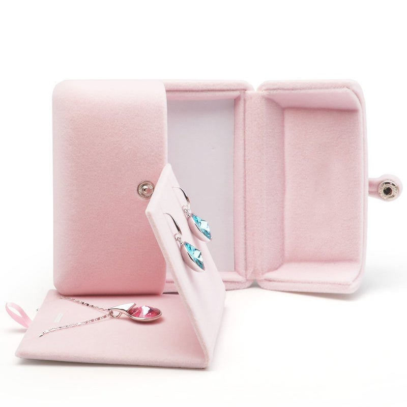 Oirlv Pink Velvet Jewelry Packaging Box Pendant Earrings Display Storage Case Pendant Gift Box - Image 5